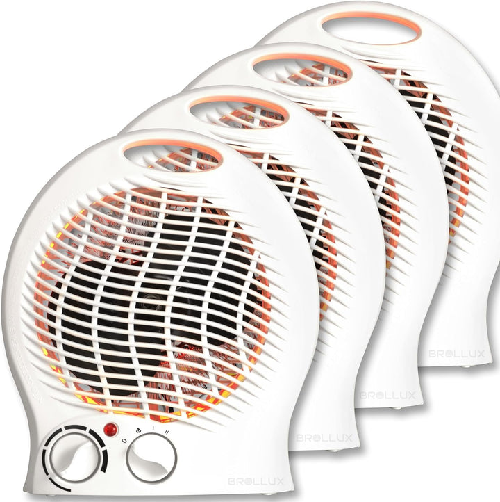 Brollux Elektroheizung 2000W mobiles Heizgerät mobiler Konvektor Elektrische Heizung mit Thermostat