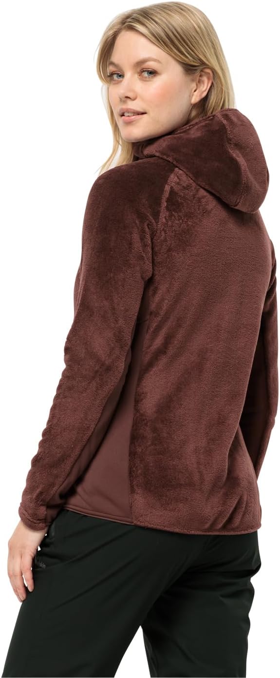 Jack Wolfskin Damen Rotwand Hooded Fz W Fleece-Jacke S Dark Maroon, S Dark Maroon