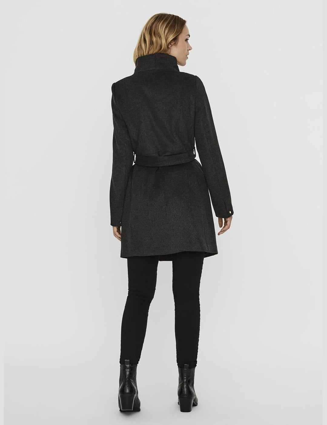 Vero Moda Female Jacke VMTWODOPE Mantel XS Dark Grey Melange, XS Dark Grey Melange