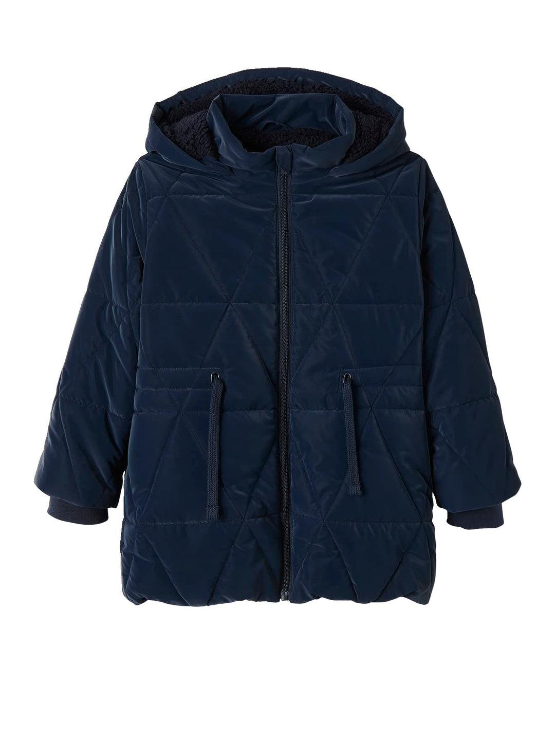 Vertbaudet Lange Mädchen Winterjacke mit Recycling-Polyester 86 Dark Blue, 86 Dark Blue