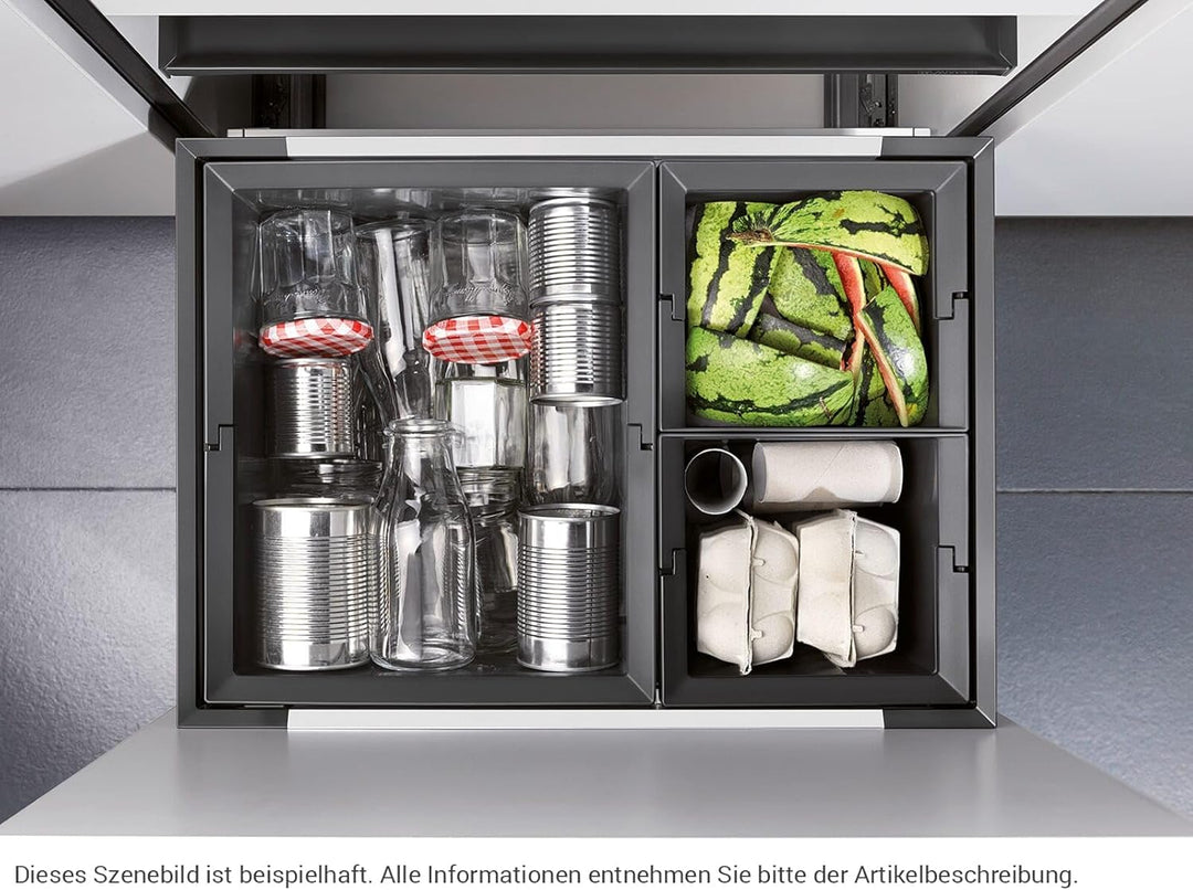 BLANCO Flexon II Xl 60/3, Müllsystem für die Abfalltrennung in der Küche, mit 3 Mülleimern (30 l/ 2