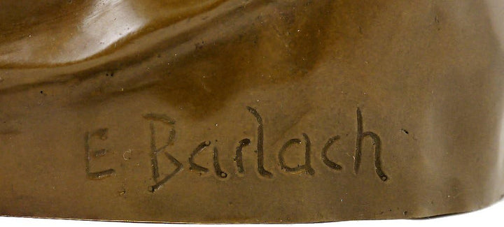 Kunst & Ambiente - Der Buchleser (1936) - Ernst Barlach Skulptur - Echte Bronze signiert - Bronzefig