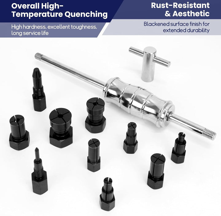 Lagerabzieher, 12-TLG. Gleithammer Abzieher, Innenlager Abzieher 8–32 mm, Kugellager Abzieher&Radlag