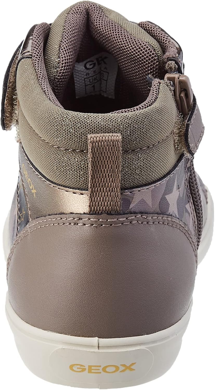 Geox Mädchen J Gisli Girl A Sneakers 27 EU Smoke Grey Platinum, 27 EU Smoke Grey Platinum