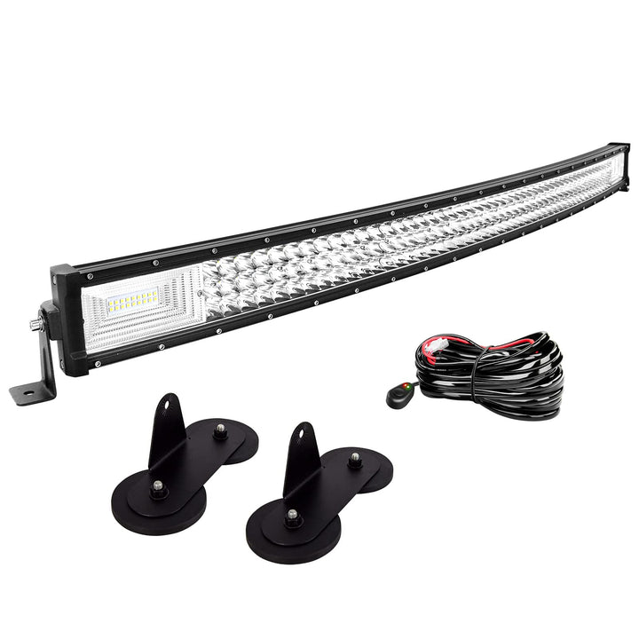 Willpower 42 Zoll 107CM 540W Led Arbeitsscheinwerfer Bar Gebogen + Magnet Halterungen + Kabelbaum Le