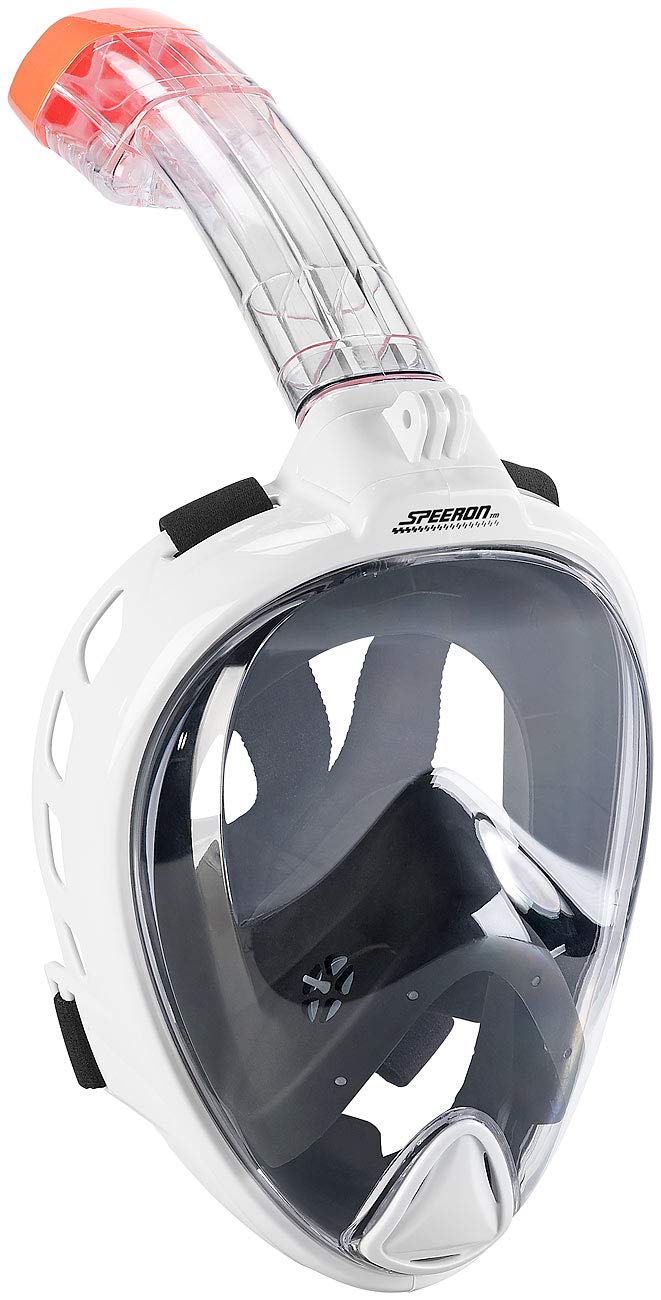 Speeron Schnorchelmaske: Tauchmaske mit Schnorchel und Action-Cam-Halterung, Grösse XL (Schnorchelma