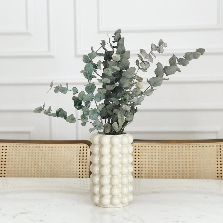 YANWE1 Bubble Vase, Hohe Vase, Weisse Keramikvase, Moderne Vase, Boho Vase, Dekorative Vase, Moderne