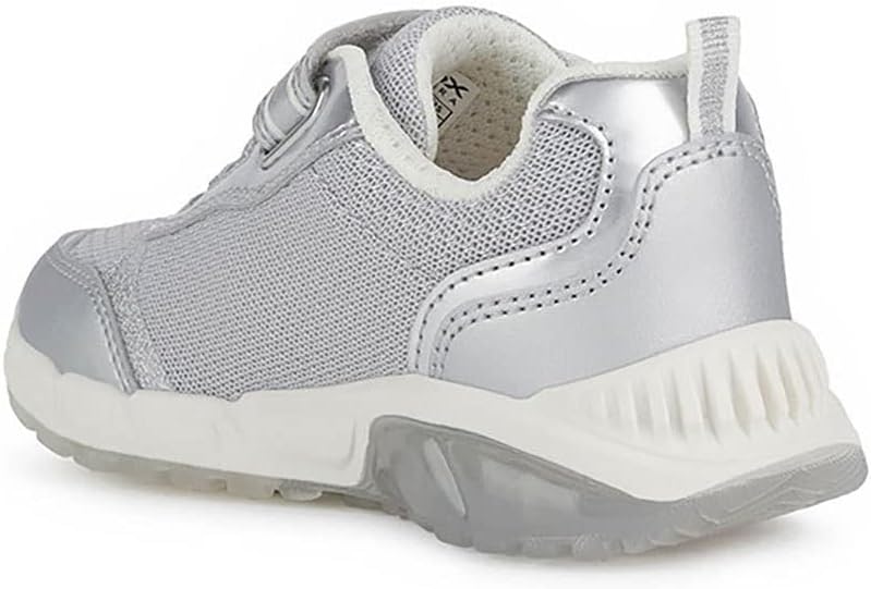 Geox Mädchen J Spaziale Girl A Sneaker 32 EU Silber, 32 EU Silber