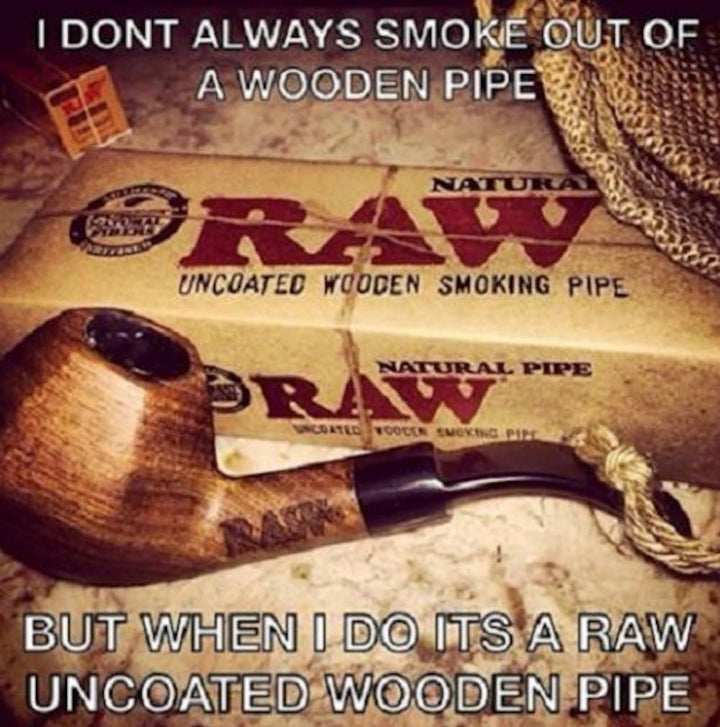 RAW NATURAL WOODEN PIPE