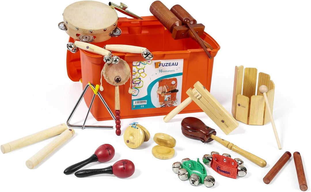 Fuzeau – 9242 – Koffer zur Auswahl 16 Instrumente – Sortiment von Musikinstrumenten mit verschiedene