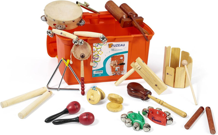 Fuzeau – 9242 – Koffer zur Auswahl 16 Instrumente – Sortiment von Musikinstrumenten mit verschiedene