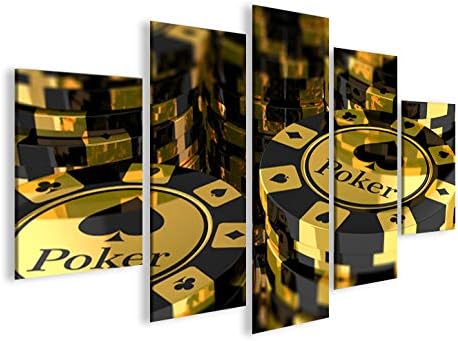 islandburner Bild Bilder auf Leinwand Poker Chips MF XXL Poster Leinwandbild Wandbild Dekoartikel Wo