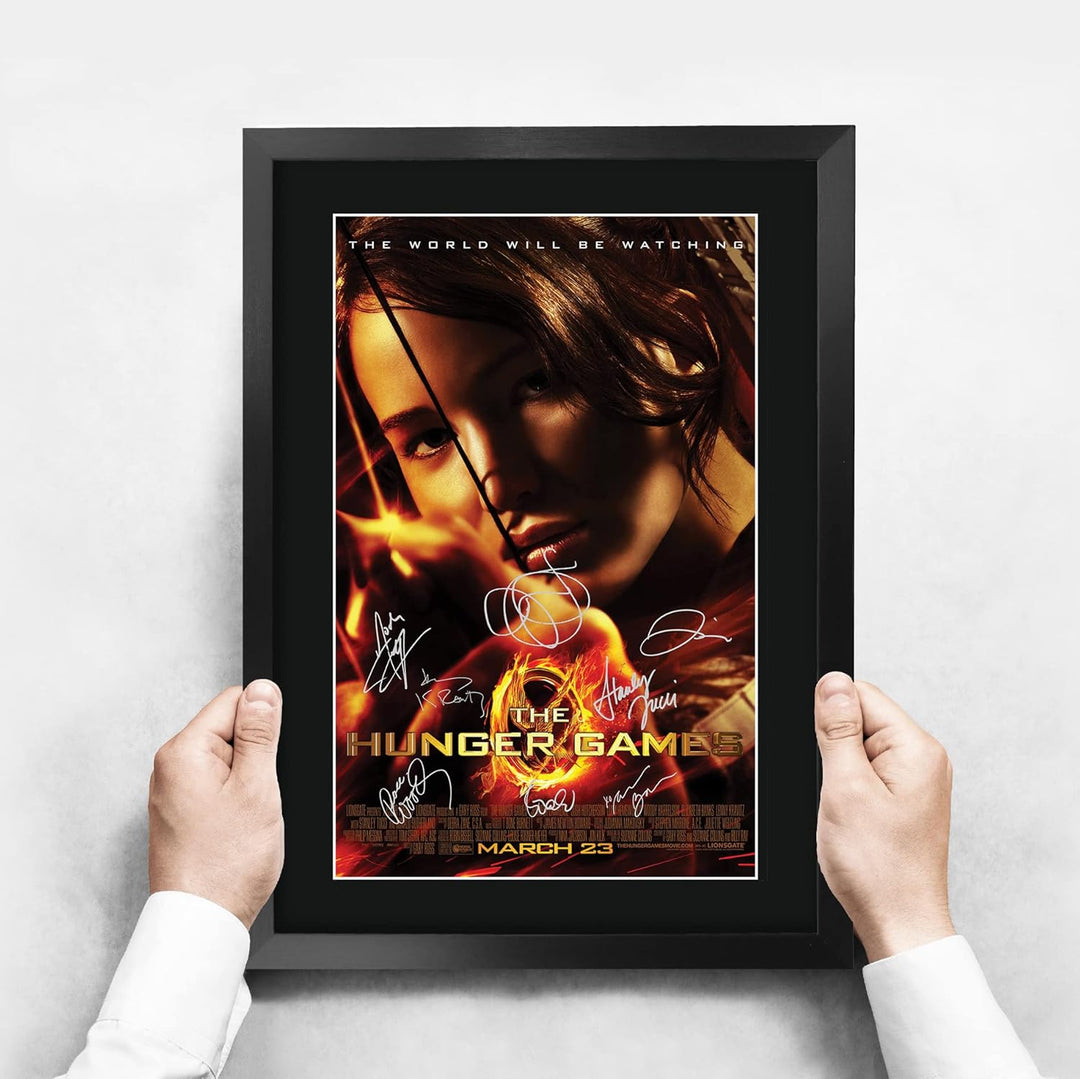 HWC Trading FR A3 The Hunger Games 1 Jennifer Lawrence Gifts Gedrucktes Poster, signiertes Autogramm