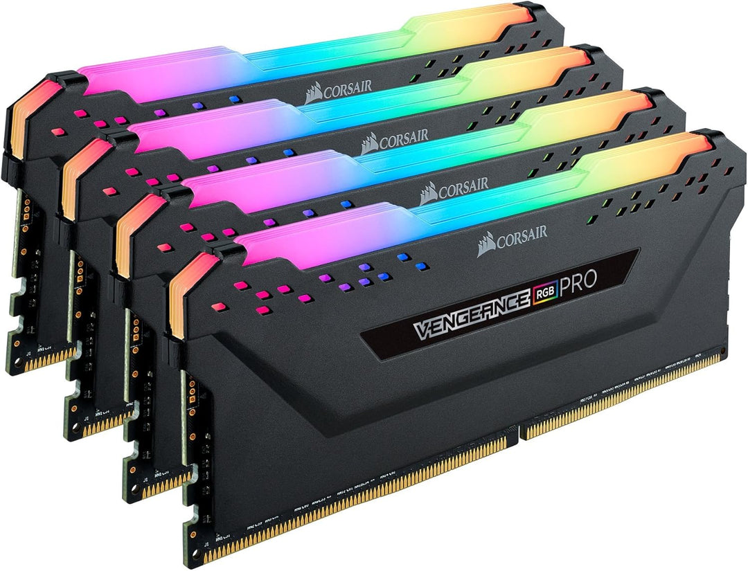 Corsair Vengeance RGB Pro 32GB (4x8GB) DDR4 3600 (PC4-28800) C16 Desktop Speicher - Schwarz 4 x 8 GB