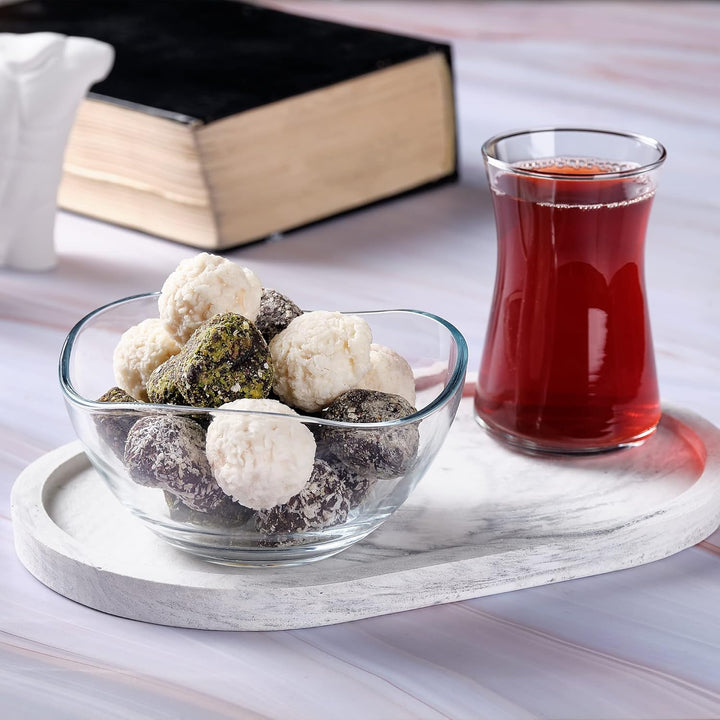 CRYSTALIA Premium Glas Dessertschalen Set 6, 310ml 100% BLEI FREI Stabelbare Glasschalen, Dessertglä