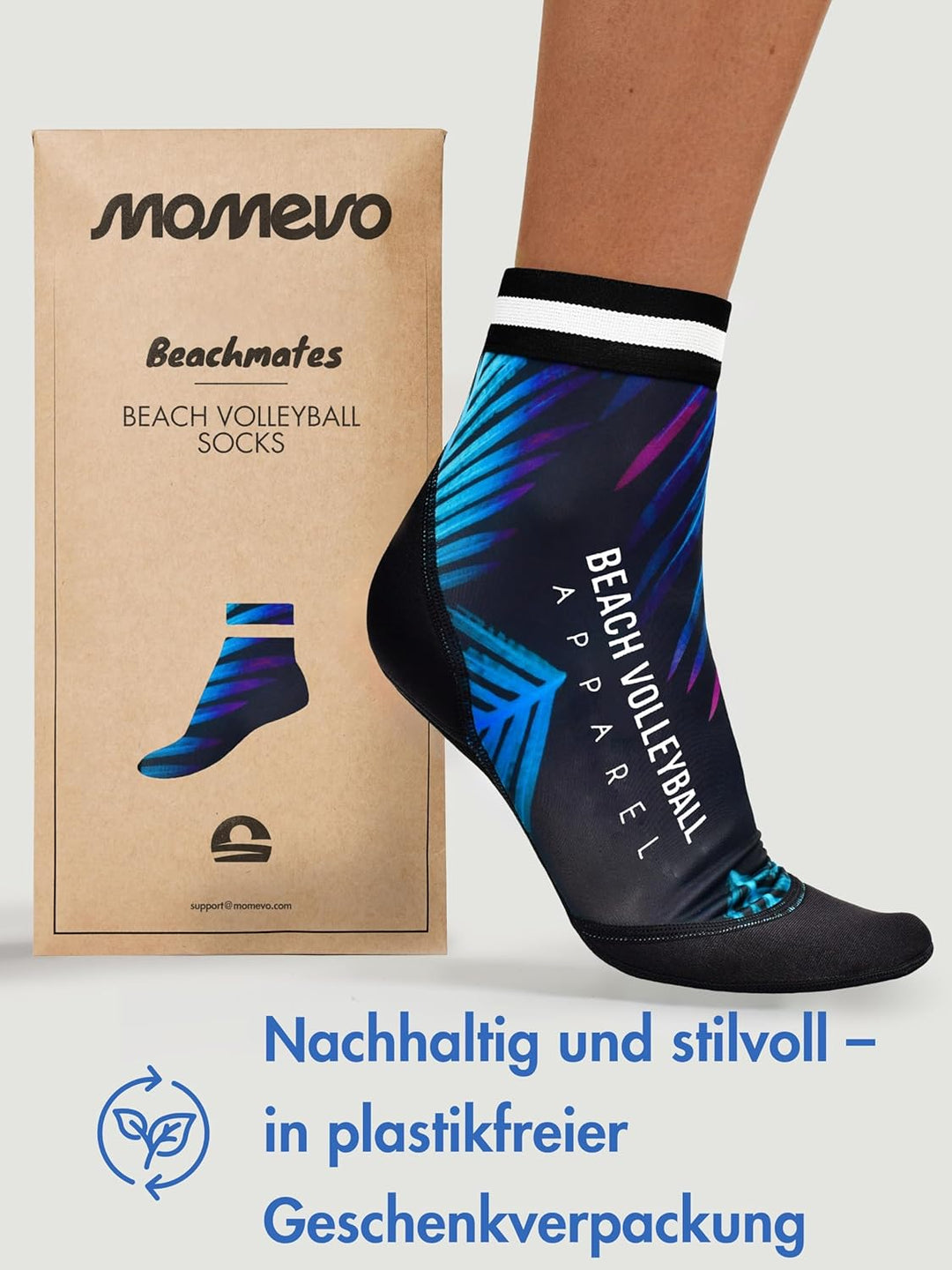 Momevo Beachmates Beachvolleyball Socken - schützende Beachsocken aus Neopren und Elasthan - idealer