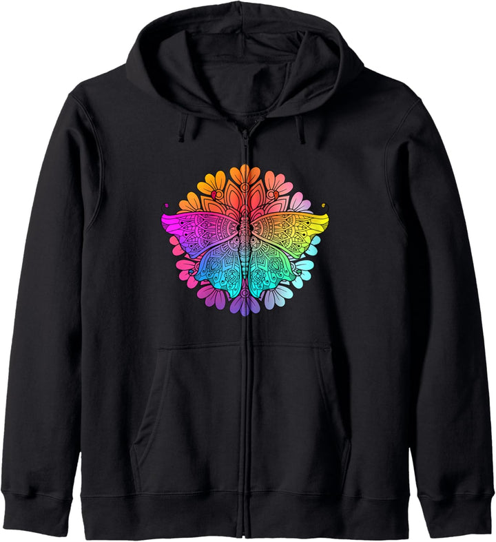 Schmetterling Mandala Insekt Entomologie Geschenk - Falter Kapuzenjacke