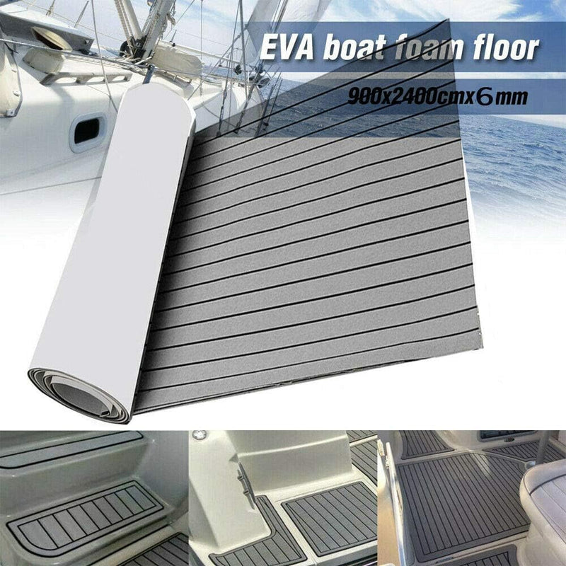 240cm x 90cm x 6mm Eva-Schaum Deckbeschläge für Boote Yacht Marine Bodenbelag Rutschfester Teppich M