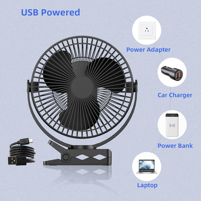 ATEngeus USB Ventilator, Handventilator Ventilator Klein Ventilator USB Mini Ventilator 4 Geschwindi