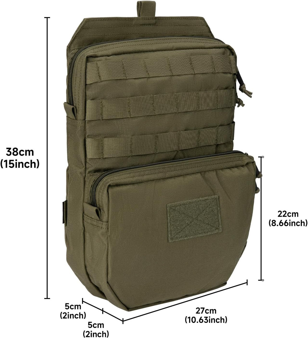 EXCELLENT ELITE SPANKER Taktisch MOLLE Trinkrucksack für 3L Trinkwasserblase Molle Westenzubehör Tri