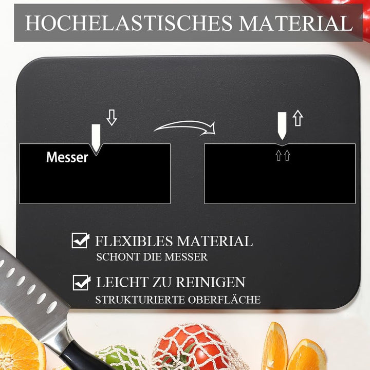 TPU Schneidebrett Extra Large rutschfest und leicht zu reinigen spülmaschinenfest BPA-frei fühlt sic