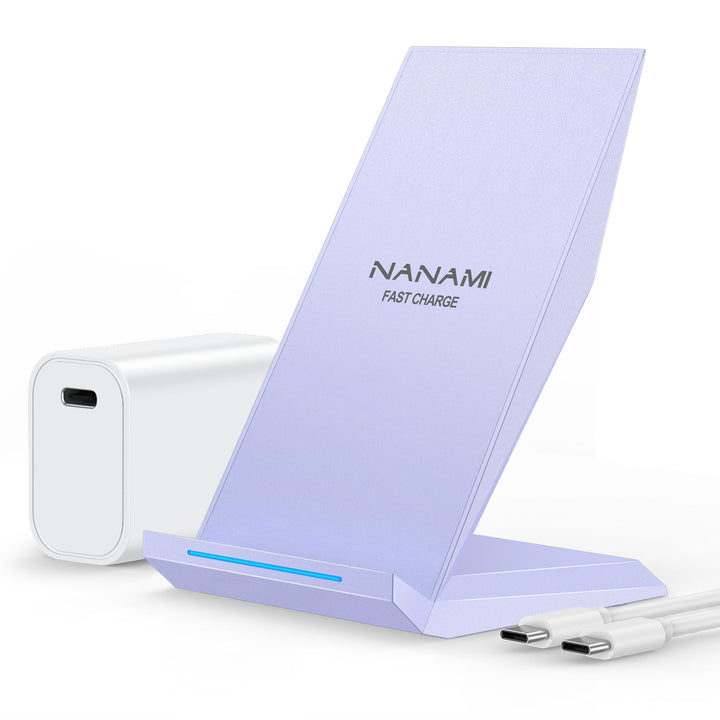 Fast Wireless Charger,NANAMI kabelloses Ladegerät (mit USB C ladegerät 20W PD Adapter) für Apple iPh
