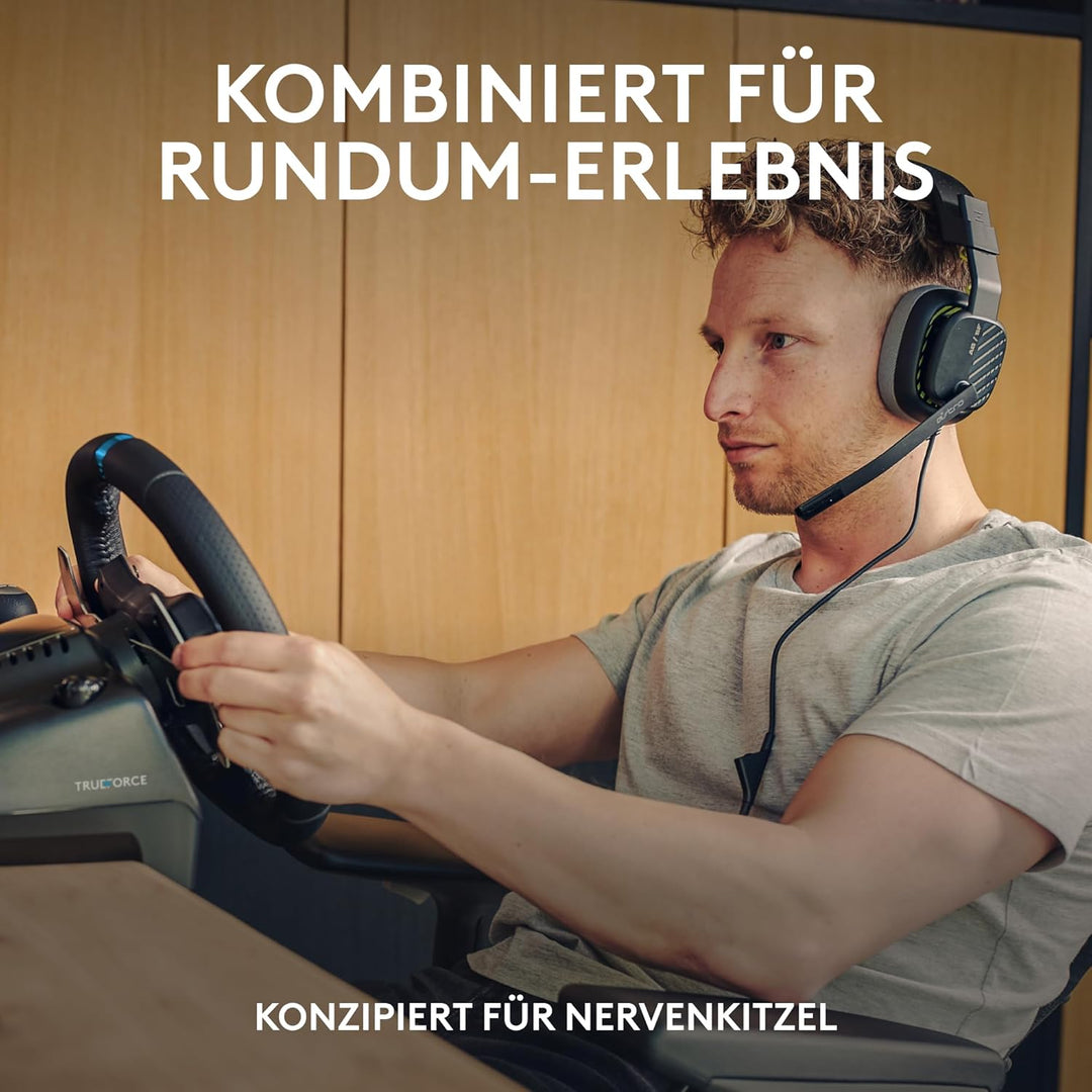 Logitech G G923 TRUEFORCE Gaming Rennlenkrad mit Pedalen + ASTRO A10 Gaming-Headset Gen 2 Kabelgebun