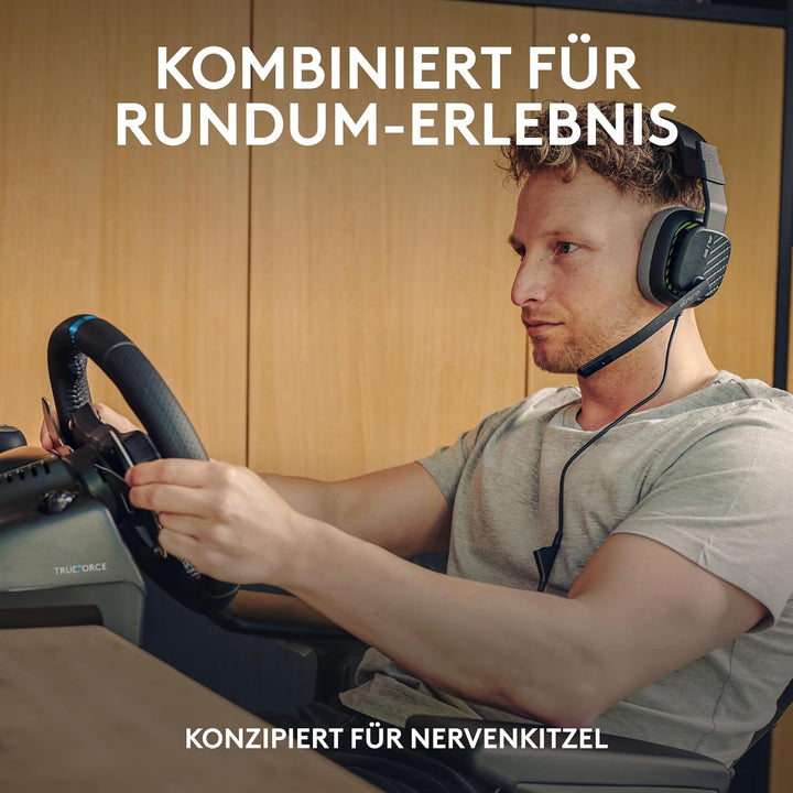 Logitech G G923 TRUEFORCE Gaming Rennlenkrad mit Pedalen + ASTRO A10 Gaming-Headset Gen 2 Kabelgebun