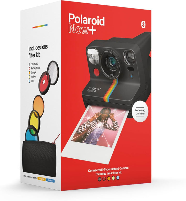 Polaroid Now+ I-Type Sofortbildkamera, überholt, Schwarz (9124) Now+ erneuert, Now+ erneuert