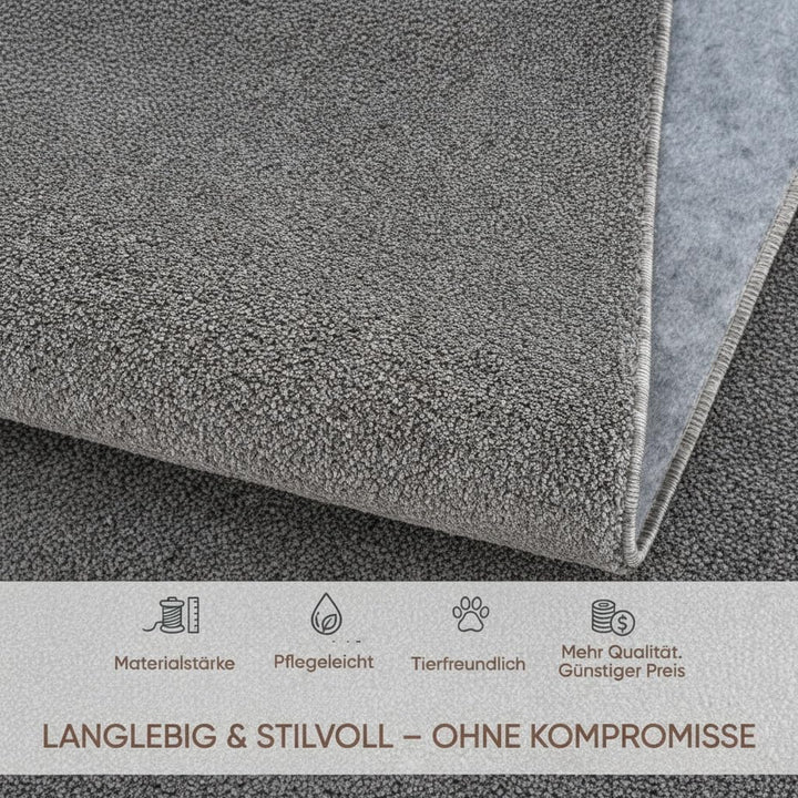 Fashion4Home Teppich Wohnzimmer – Einfarbig Teppich, Uni Teppich fürs Kinderzimmer, Schlafzimmer, Ar