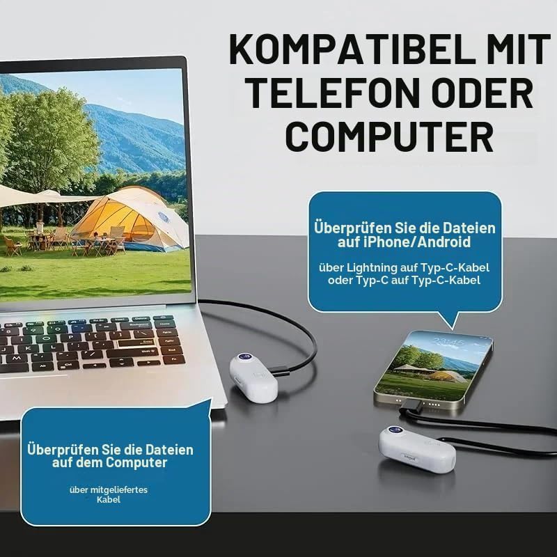 TKMARS Mini Action Cam 1080P, WLAN Körperkamera, wasserdichte Daumenkamera, magnetische tragbare Kam