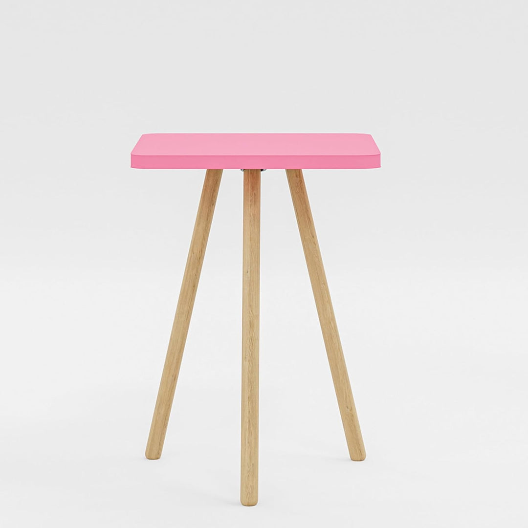 Beistelltisch Rosa 34x45 cm Holzbeine Sofatisch Couchtisch Nachttisch Skandinavisch Modern Rosa Quad