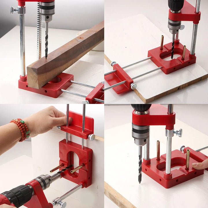 Woodworking Punch Locator, Adjustable Hole Drill Guide, Carpentry Drilling Locator, Hole Drill Guide