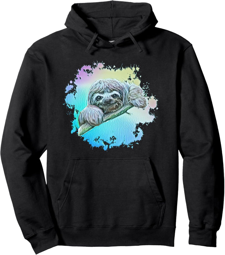Faultier Motiv süsse bunte Faultiere hängen coole Trendtiere Pullover Hoodie