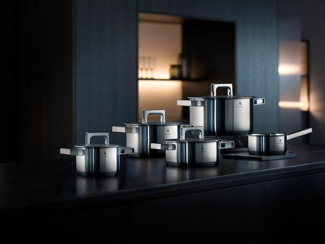 WMF Ultimate Cool Topfset Induktion 5-teilig, Kochtopf Set mit Edelstahldeckel, Cromargan Edelstahl