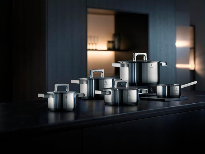 WMF Ultimate Cool Topfset Induktion 5-teilig, Kochtopf Set mit Edelstahldeckel, Cromargan Edelstahl
