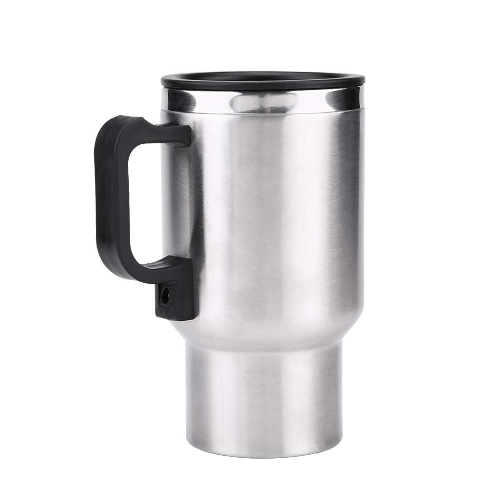 Auto Wasserkocher 12V, 450 ml Autowasserkocher aus Edelstahl, Tragbar Elektrischer Reise, Reisewasse
