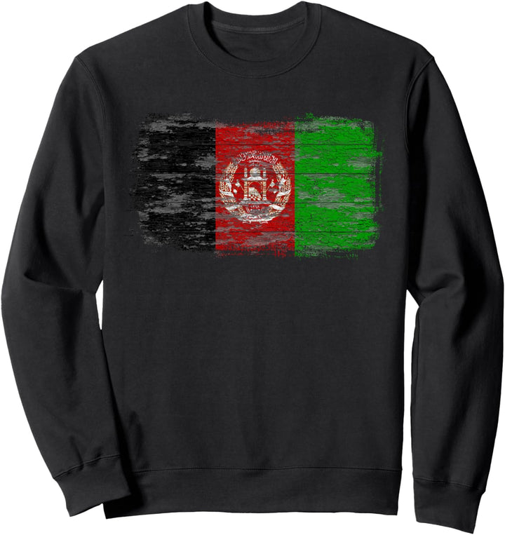 Rustikale Nationalflagge von Afghanistan Sweatshirt