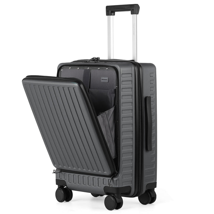TANTOMI Handgepäck Koffer mit Laptopfach, 20 Zoll Hartschalenkoffer, Leichter ABS-Rollkoffer, Reisek