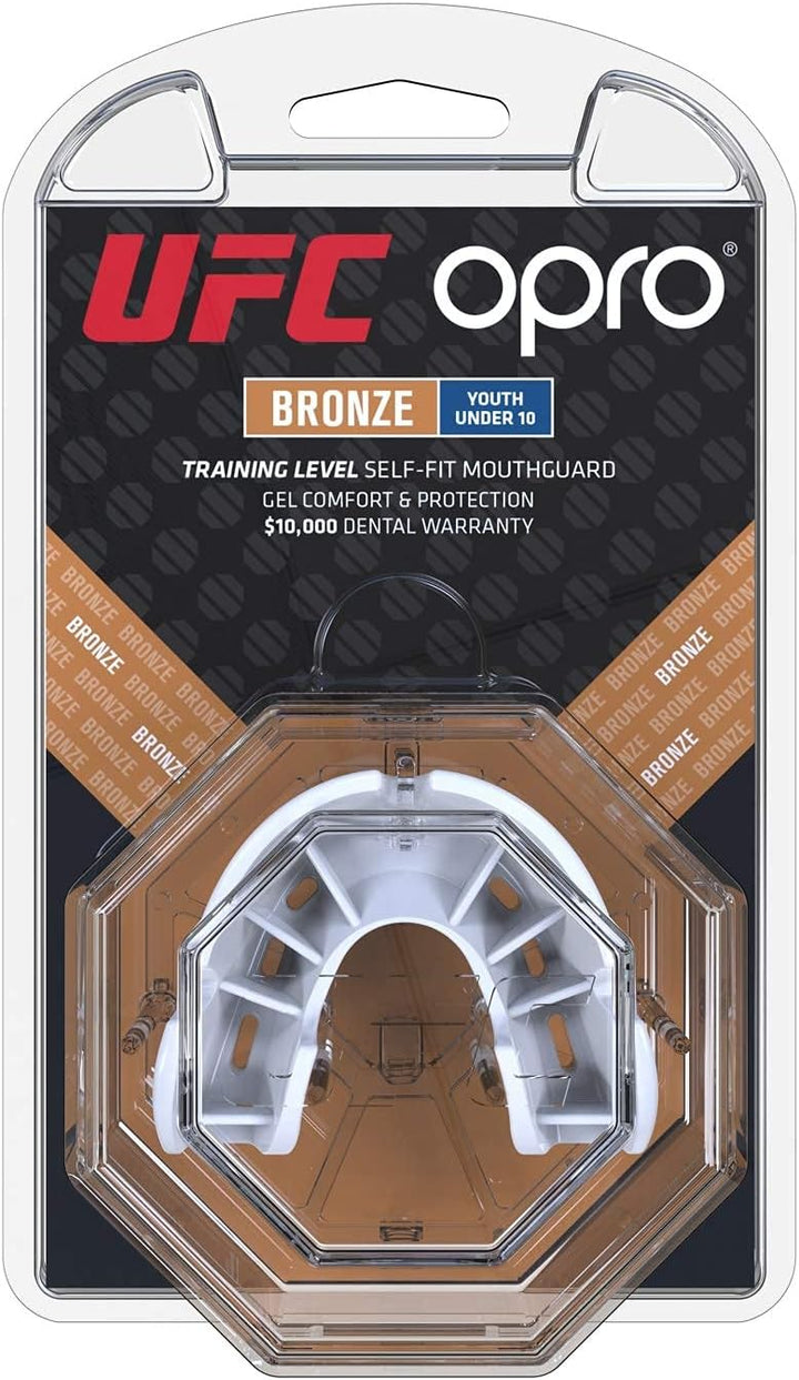 OPRO UFC Mundschutz für MMA, BJJ, Boxen und andere Kampfsportarten Bronze Junior Weiss, Bronze Junio