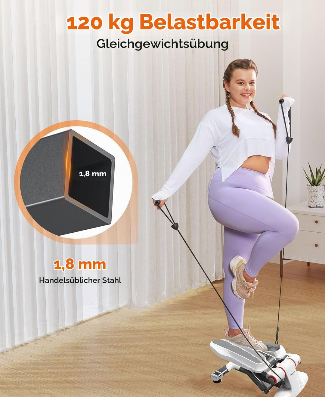PROIRON Stepper für Zuhause, Up-Down-Stepper mit Display für Bein- und Po-Training, Grösseres Pedal