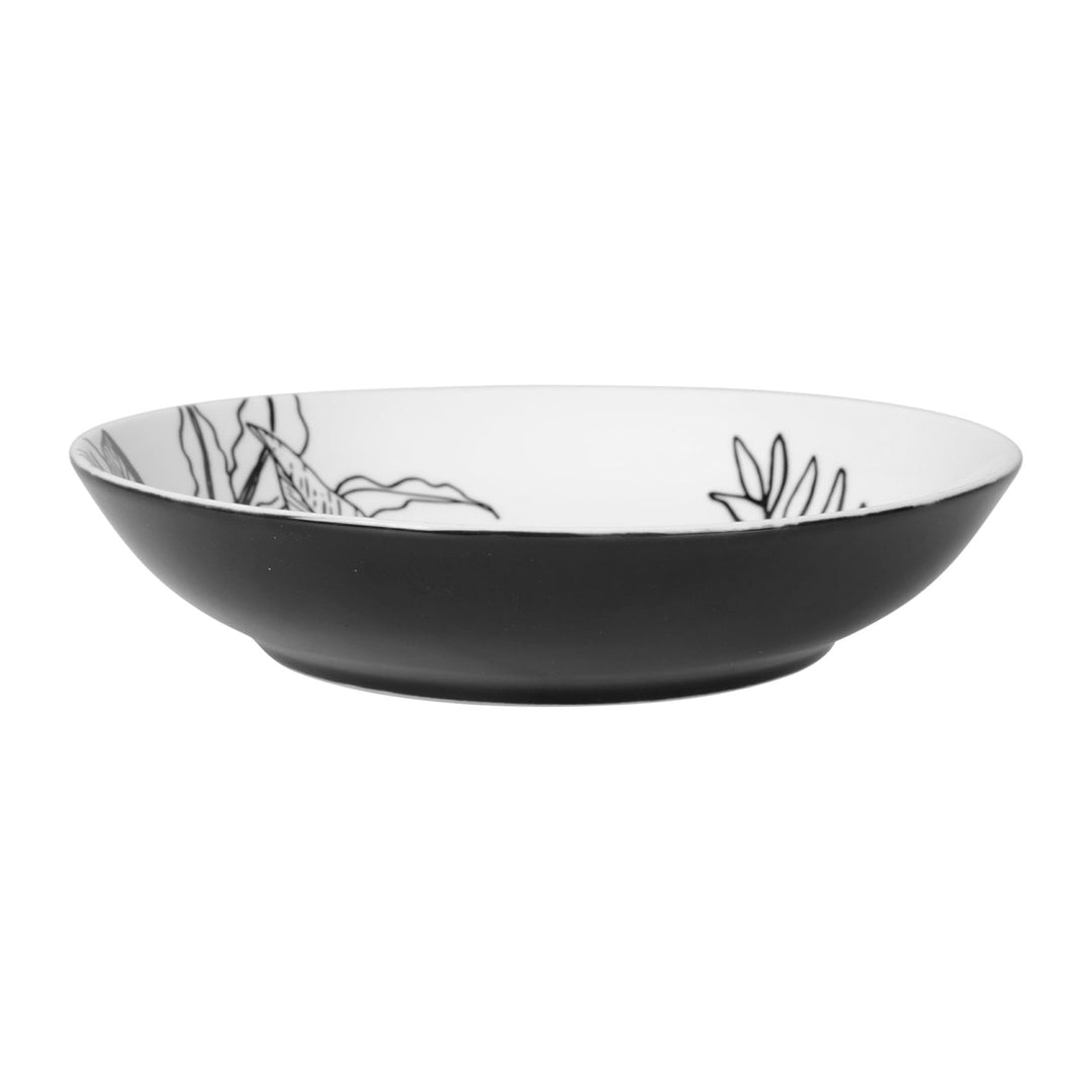 GENEVIEVE LETHU 536132 Suppenteller aus Porzellan, Weiss, Ø 20 cm, Kollektion Skises Vegetable – Pfl