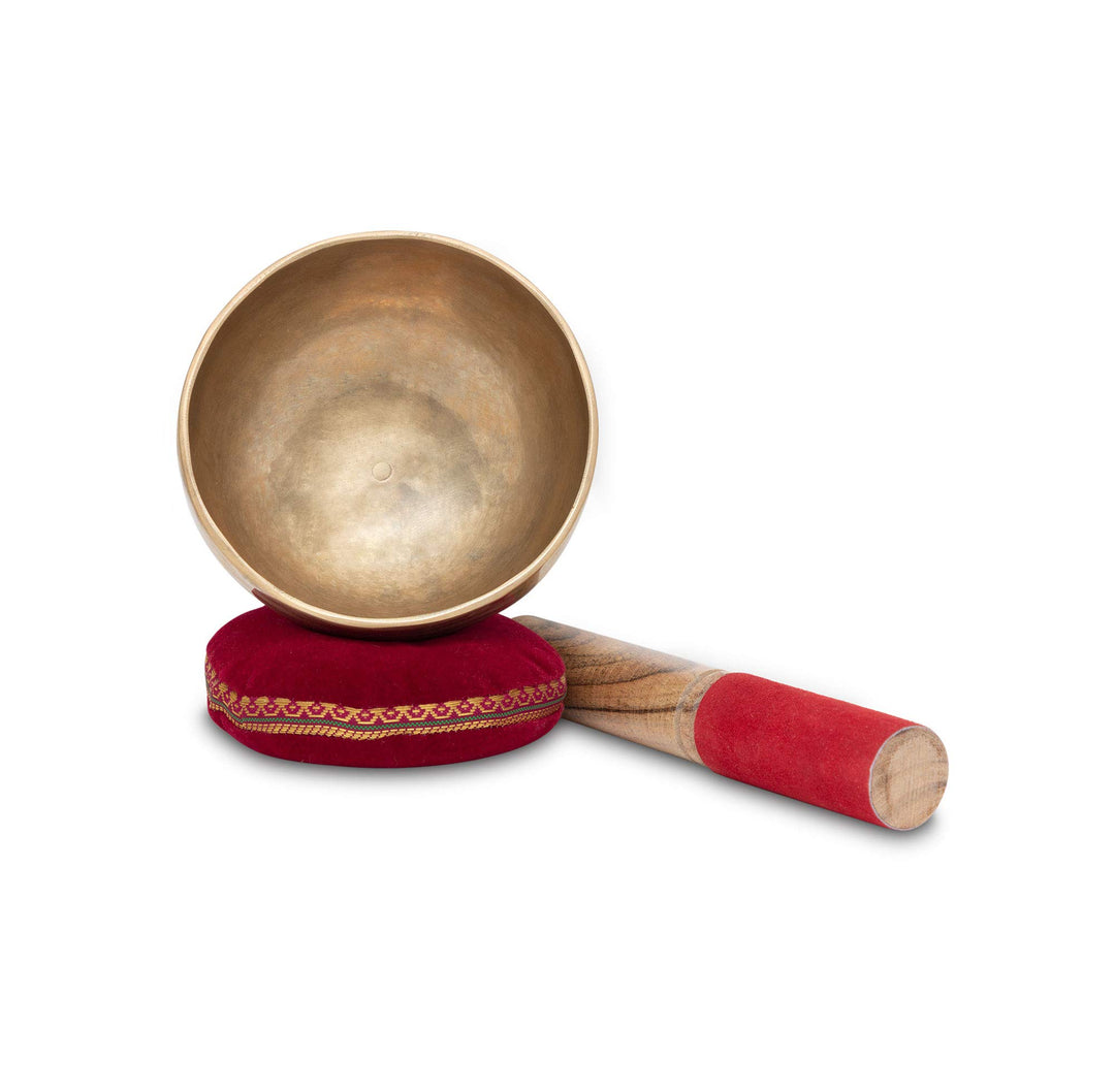 XDrum Omshanti Klangschale 10 cm Komplett Set - Gewicht: 300g - handgemacht in Indien - ideal für Me
