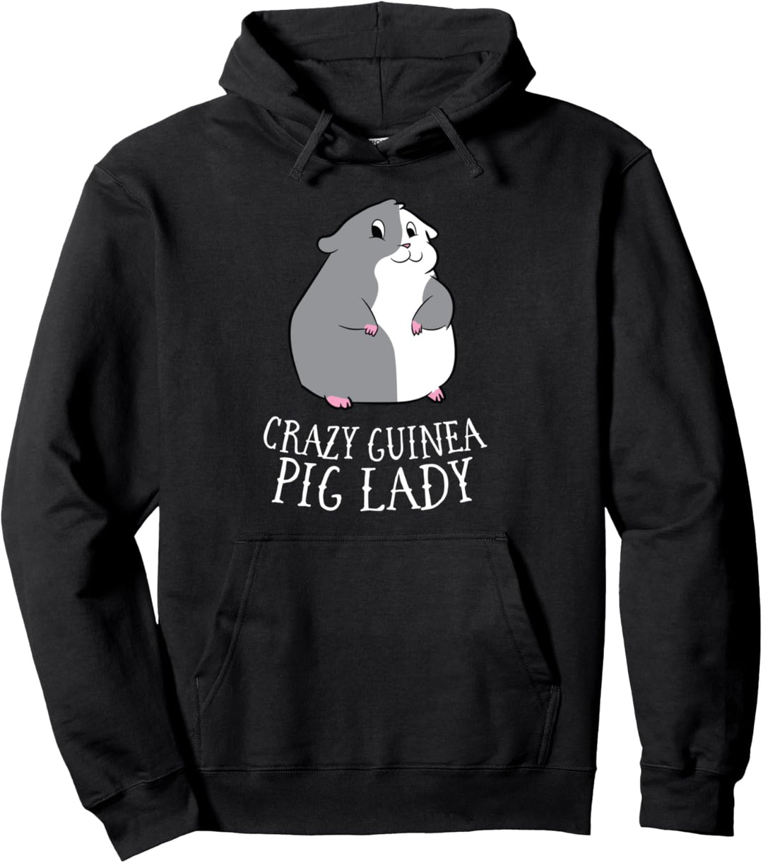 Verrückte Meerschweinchen Dame Lustiges Meerschweinchen Pullover Hoodie