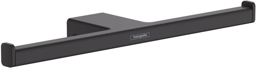 hansgrohe Doppel-Toilettenpapierhalter AddStoris, Doppelpapierrollenhalter Mattschwarz, 2 Rollen 2 R