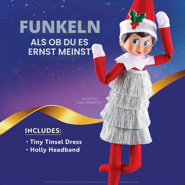 The Elf on The Shelf Claus Couture Collection Tiny Tinsel Kleid - Schillerndes Vintage Elfenkleid -