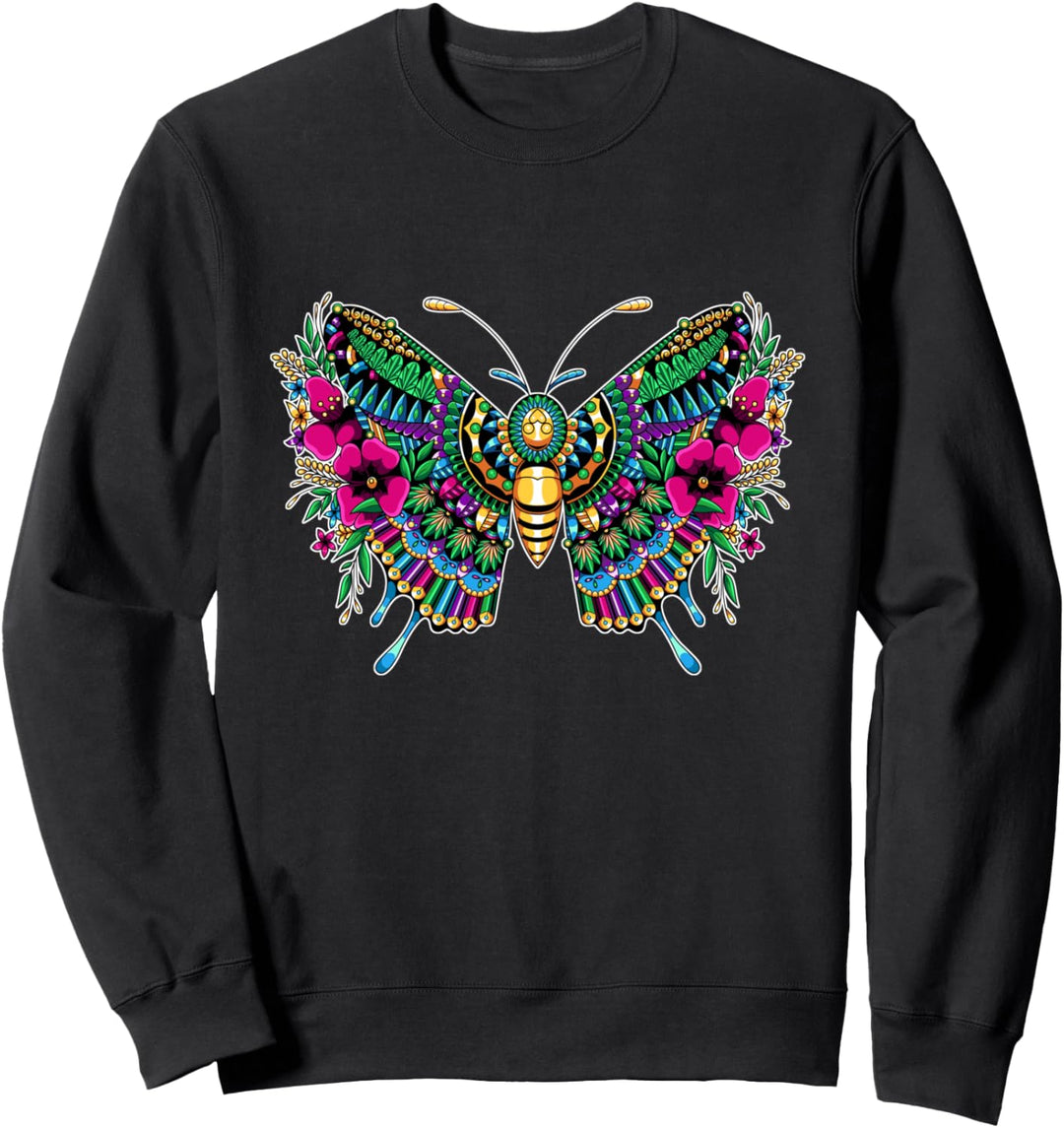 Schmetterling Mandala Insekt Entomologie Geschenk - Falter Sweatshirt