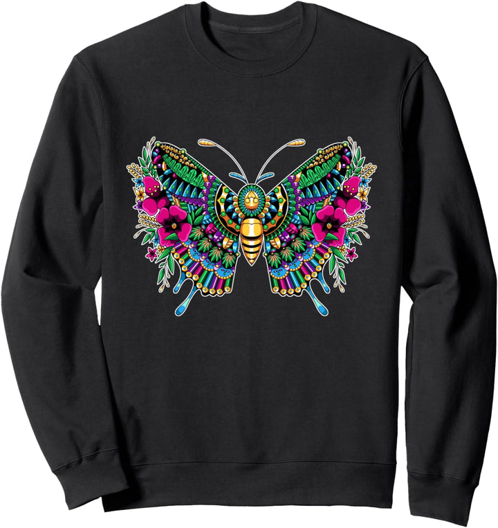 Schmetterling Mandala Insekt Entomologie Geschenk - Falter Sweatshirt