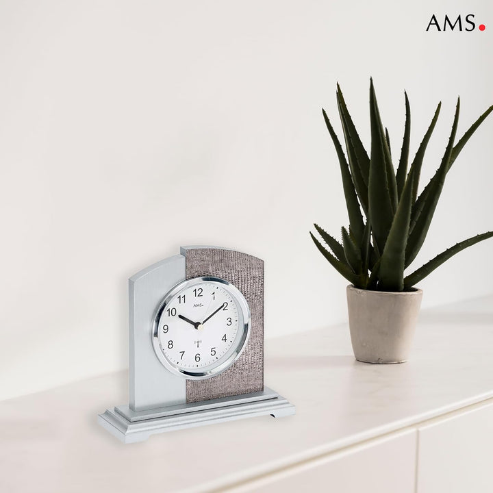 AMS Moderne Tischuhr mit Funkwerk, Batterie betrieben - Modern Style Collatina- 5144