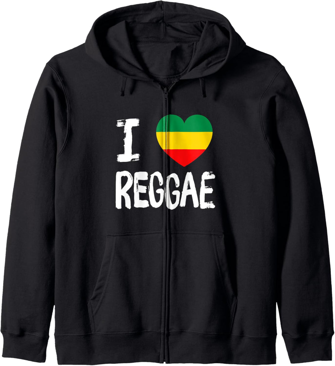 Ich Liebe Reggae Rasta Musik Kapuzenjacke